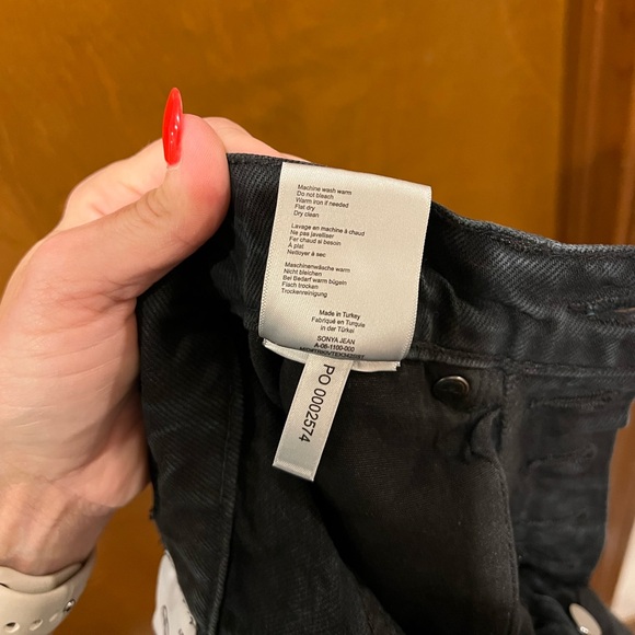 EUC Anine Bing Sonya Jeans Black - Picture 9 of 9